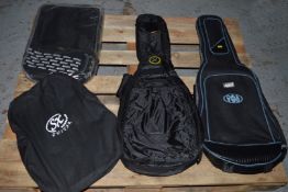 4 x Guitar Gig Bags - Suitable For Electric Guitars - Brands Include Kinsman, Pod and Roktex -