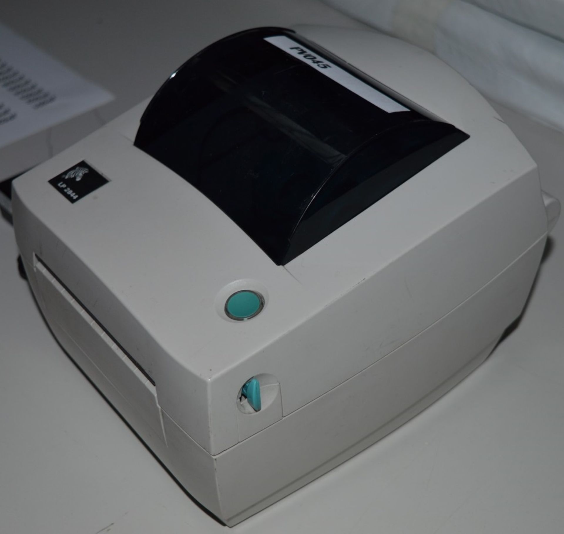 1 x Zebra LP2844 Thermal Label Printer - Includes Power Pack - CL300 - Ref PV045 - Location: - Bild 2 aus 4
