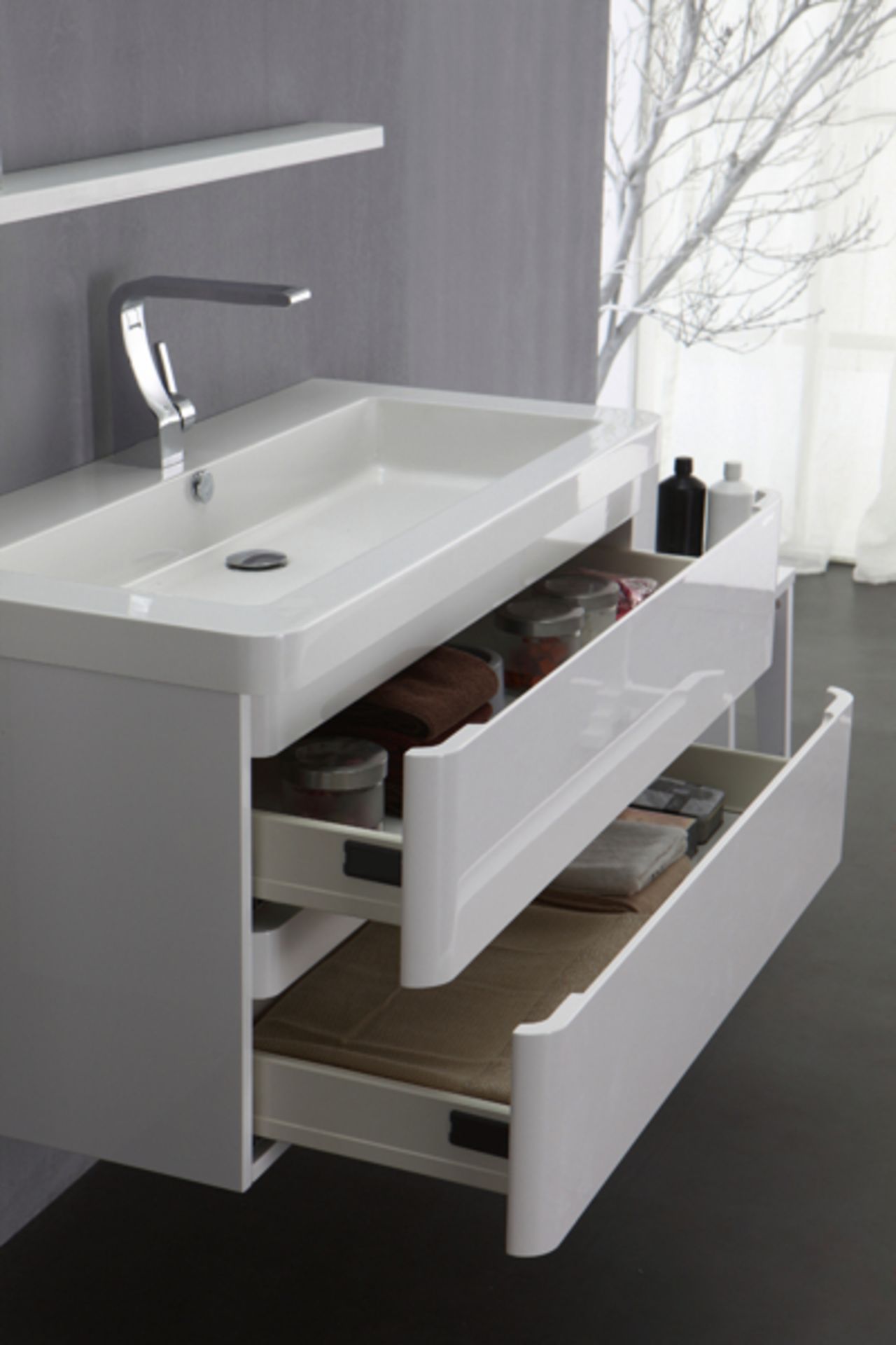1 x MarbleTECH Urban Basin and Base Unit 100 - A-Grade - Ref:ABS21-100 & AWS31-100 - CL170 - - Image 3 of 3