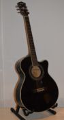 1 x Washburn EA12/B Mini Jumbo Electro Acoustic Guitar - Festival Series - Mahogany Neck With