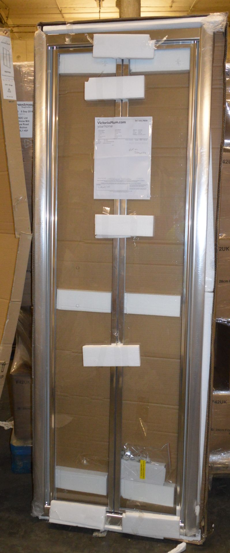 1 x 700mm Bifold Shower Door - Unused Stock - CL190 - Ref BR110 - 700x1850x4mm - Location: Bolton - Image 3 of 4