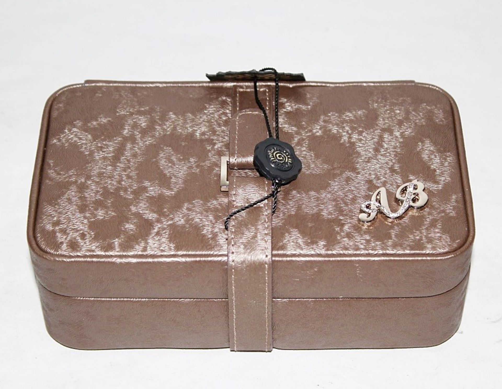 1 x "AB Collezioni" Italian Luxury Jewellery Box With Mirror (33545) - Ref L154 – Ideal For Travel -