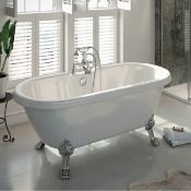 1 x Shakespeare Roll Top Freestanding Bath - High Quality Acrylic Finish - 1780mm Size - Double