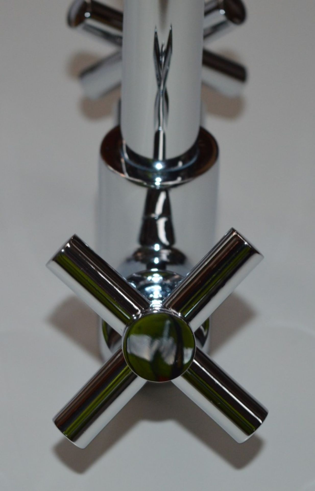 1 x Alexa Swan Neck Basin Mixer Tap - Brass Construction With Contemporary Chrome Finish - Unused - Image 7 of 8