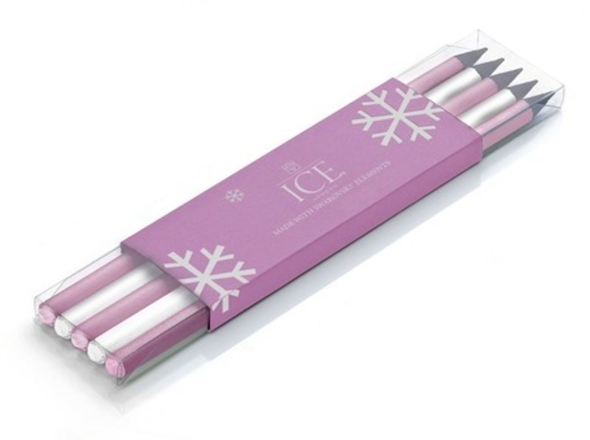 50 x ICE London Christmas Pencil Sets - Colour: PINK - Made With SWAROVSKI® ELEMENTS - Each Set - Image 2 of 4