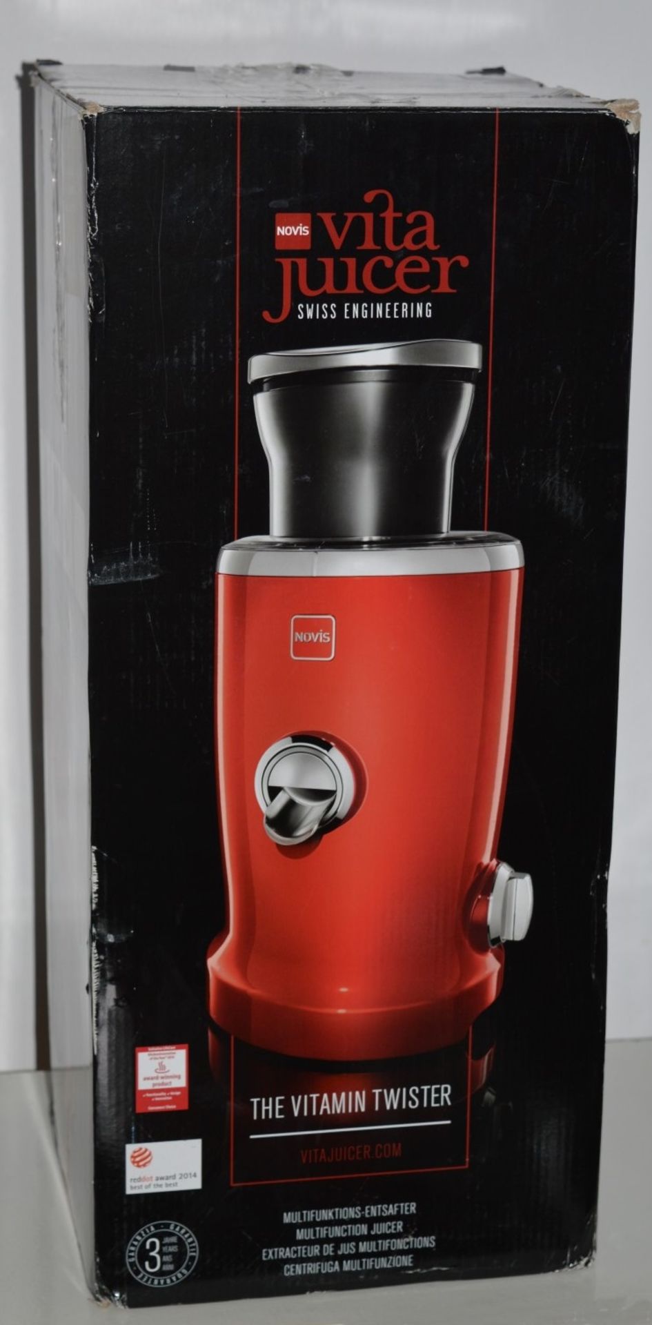 1 x Novis Vita Juice Blender in Red - Made in Switzerkabd For a Natural Healthy Life Style - With - Image 5 of 8