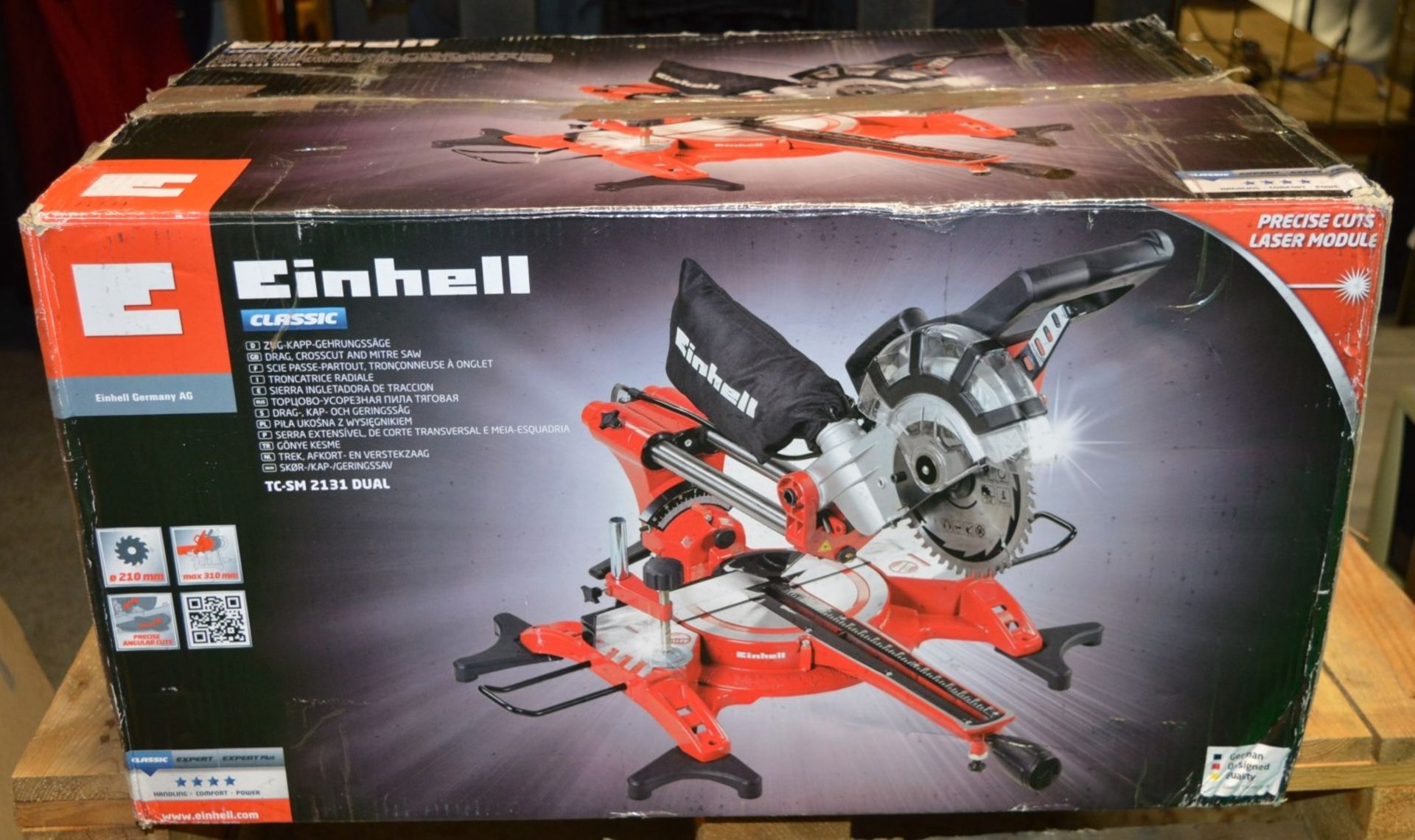 1 x Einhell Sliding Mitre Saw - Boxed With Accessories - Working Order - CL010 - Location: - Image 2 of 10