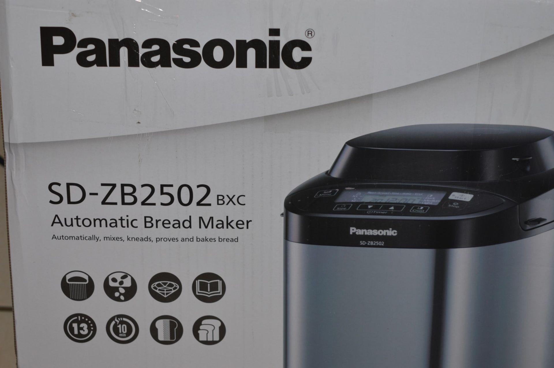 1 x Panasonic SD-ZB2502 Bread Maker - Stylish Stainless Steel Finish - Clean Inside and Out - Good - Image 5 of 5
