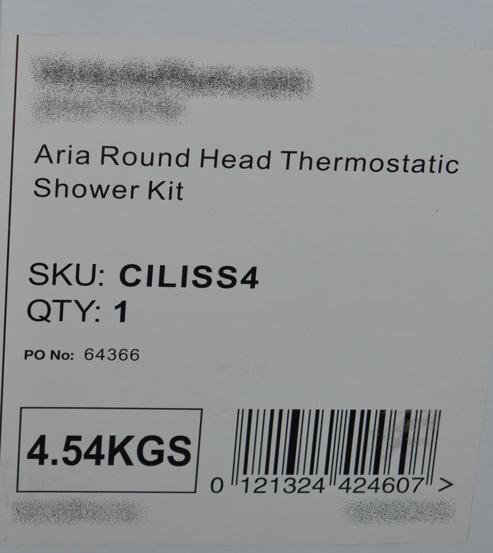 1 x Aria Round Head Thermostatic Riser Shower System - Unused Stock - Contemporary Shower System - Image 3 of 13