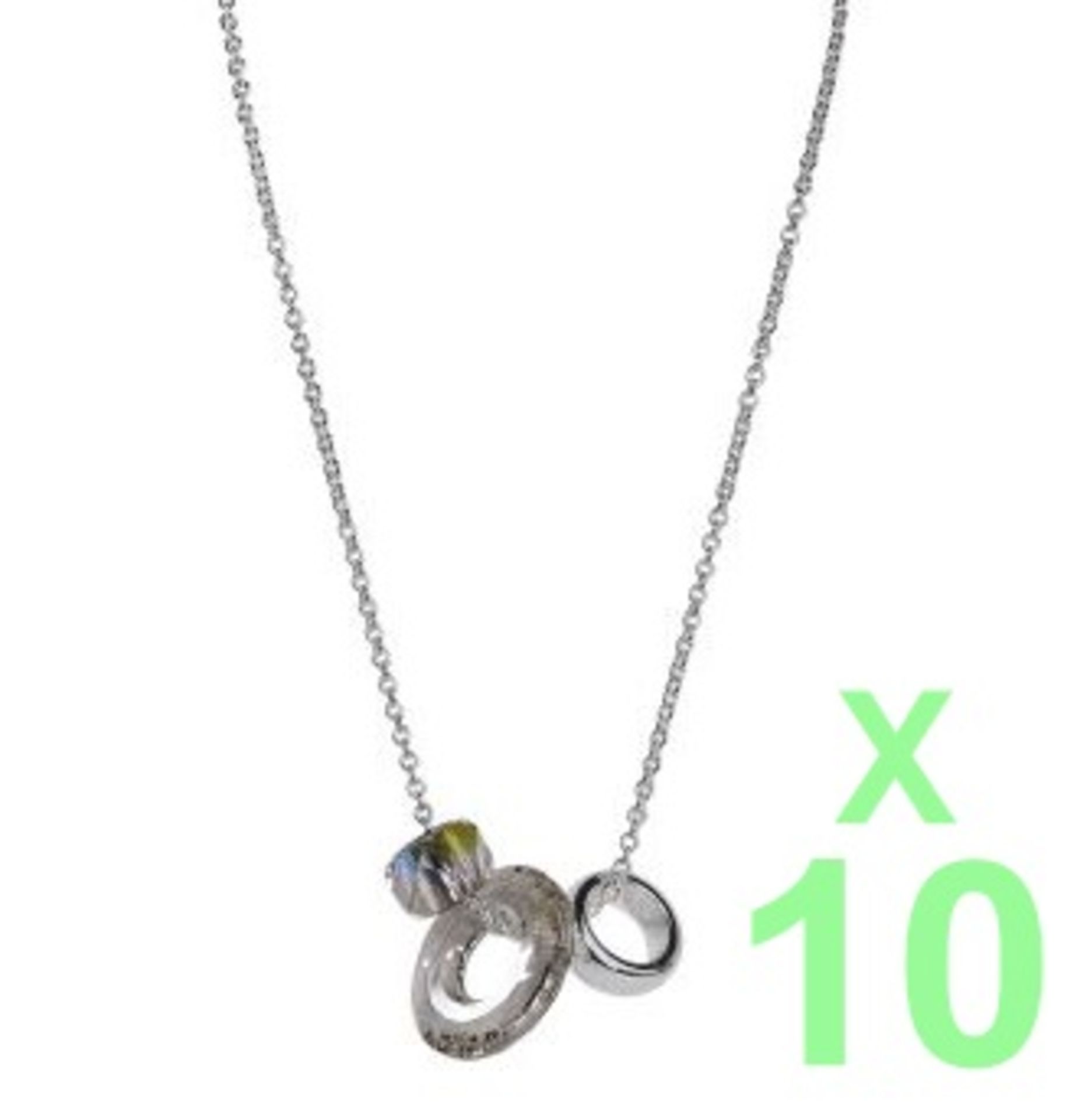 10 x PEARL AND CHARM NECKLACES By ICE London - EGJ-9902 - Features 3 Beautiful Charms Made from