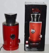 1 x Novis Vita Juice Blender in Red - Made in Switzerkabd For a Natural Healthy Life Style - With