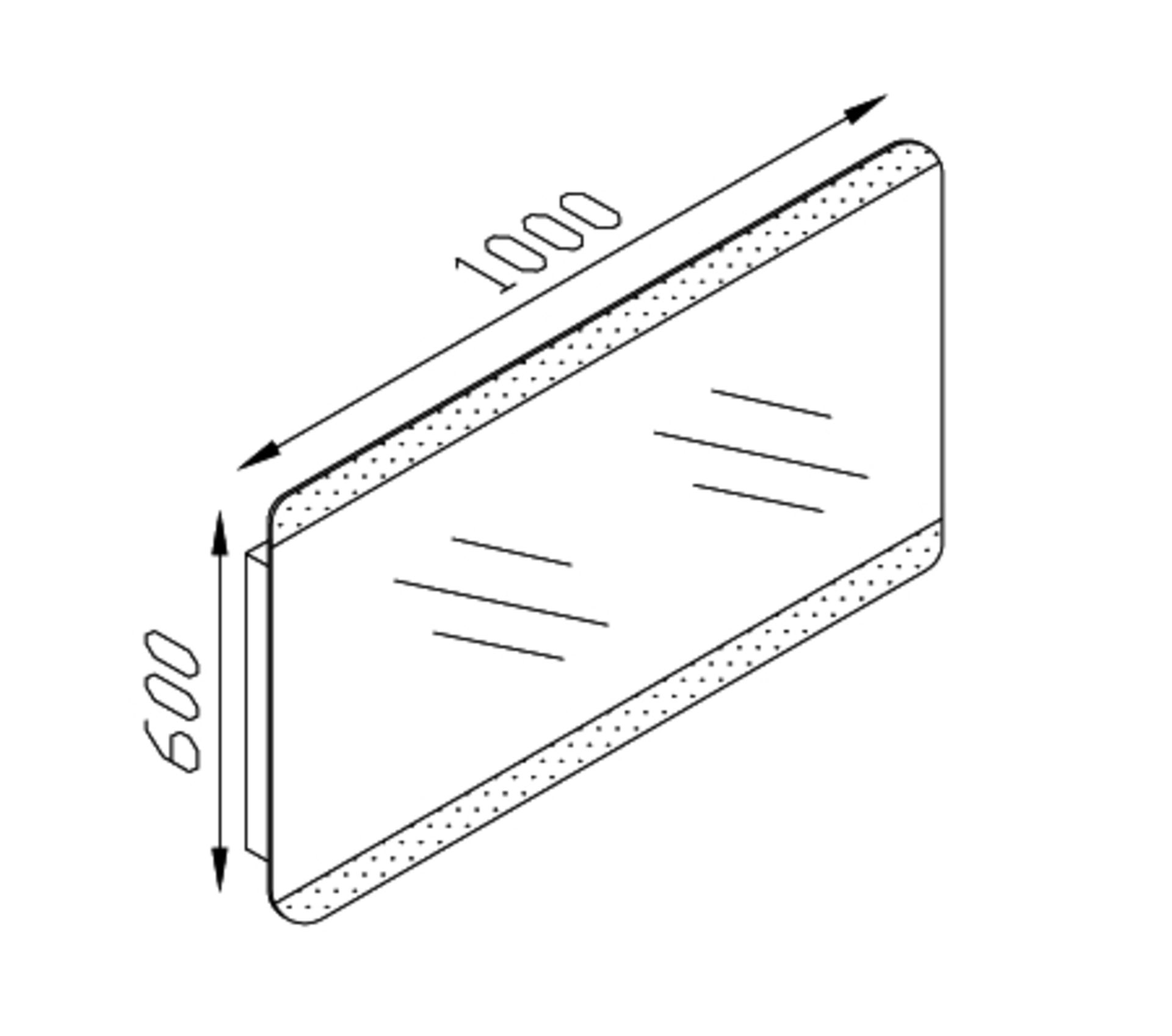 1 x Stylish Bathroom Edge Back-lit Mirror 100 - B Grade Stock - Ref:AMR11-100 - CL170 - Location: - Image 6 of 6