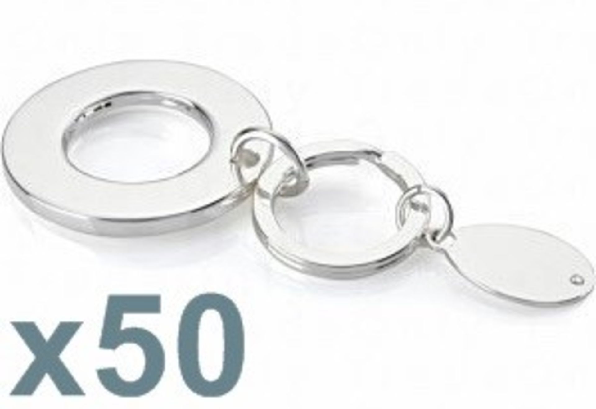 50 x Silver Plated Key Rings By ICE London - Design: SOLAR - MADE WITH "SWAROVSKI¨ ELEMENTS - Luxury