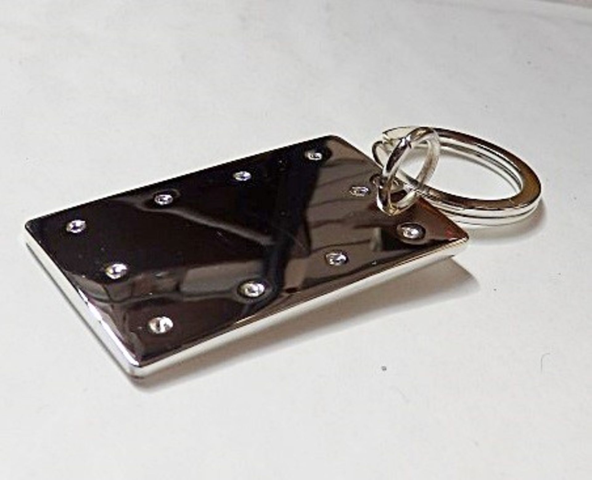 50 x Silver Plated Rectangular Key Rings By ICE London - MADE WITH "SWAROVSKI¨ ELEMENTS - Luxury - Bild 6 aus 6