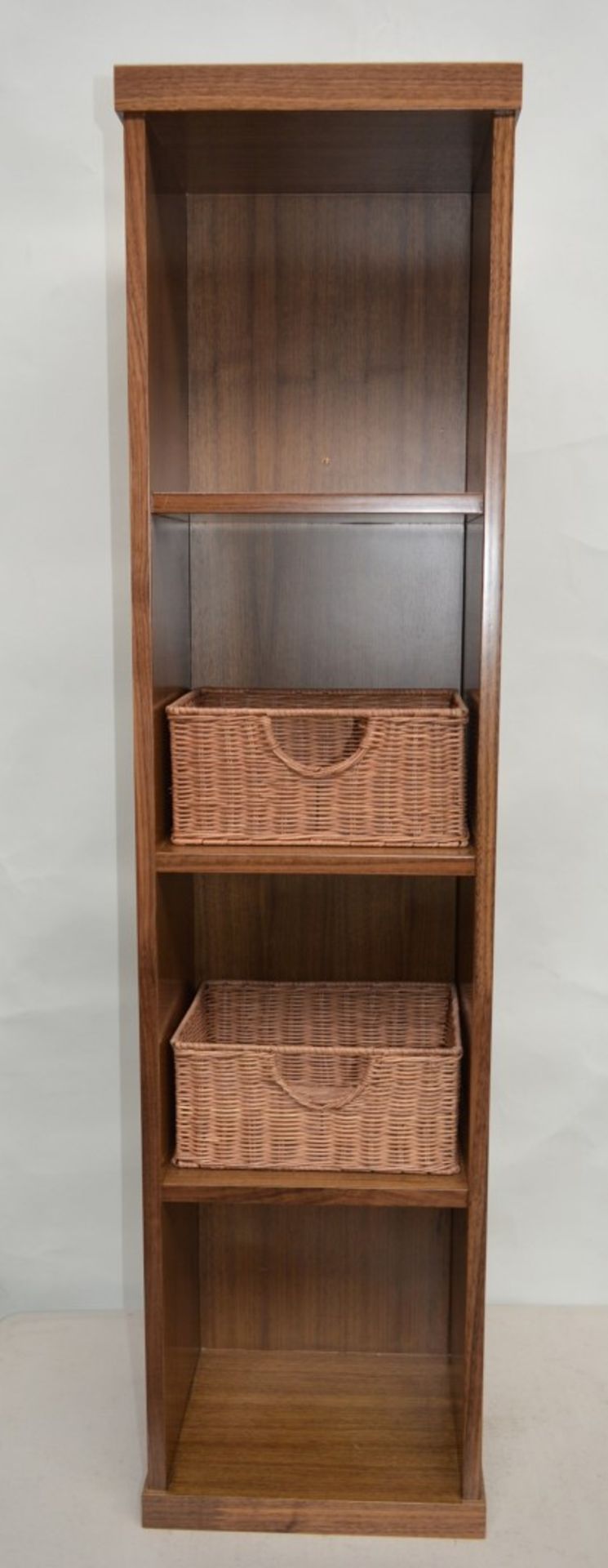 1 x Vogue ARC Series 2 Bathroom Storage Shelving Unit - Wall Mounted or Floor Standing - WALNUT - Image 7 of 7