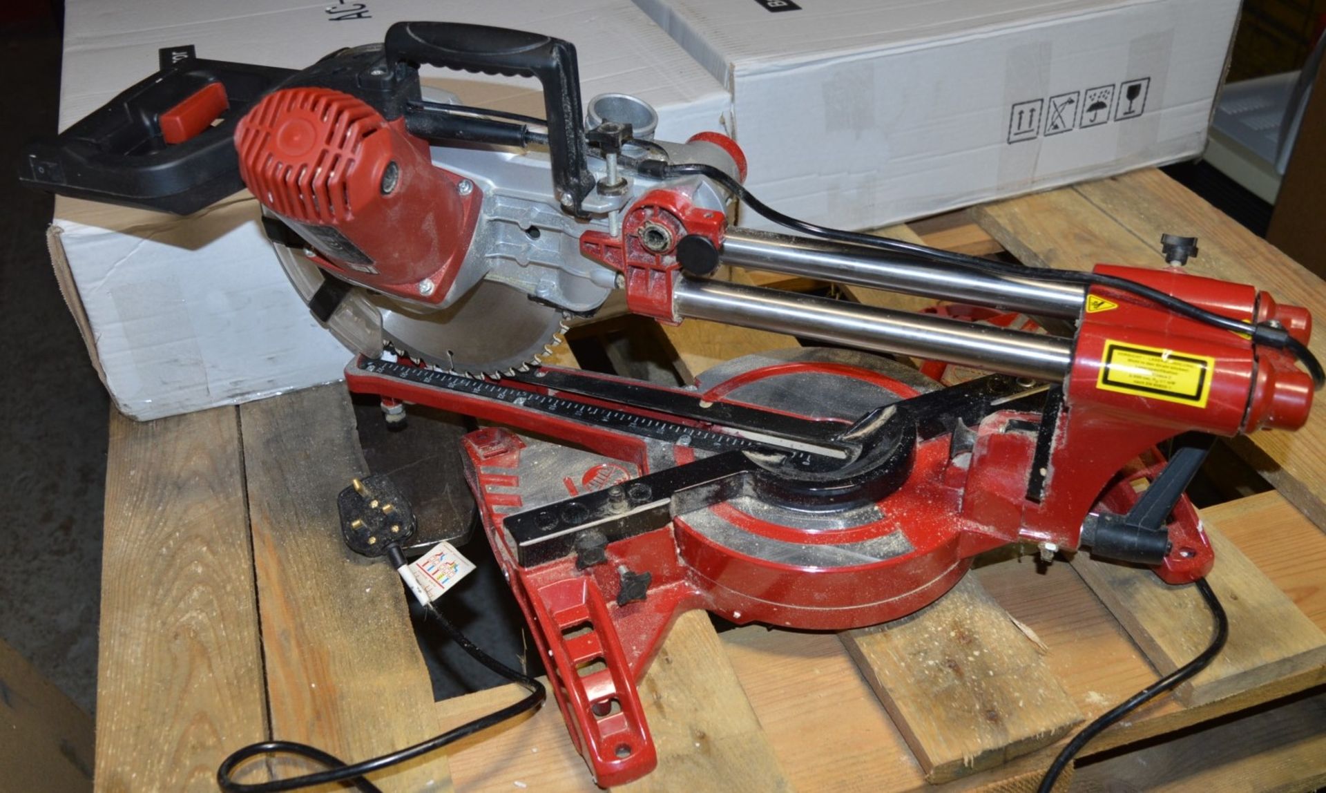 1 x Einhell Sliding Mitre Saw - Boxed With Accessories - Working Order - CL010 - Location: - Image 6 of 10