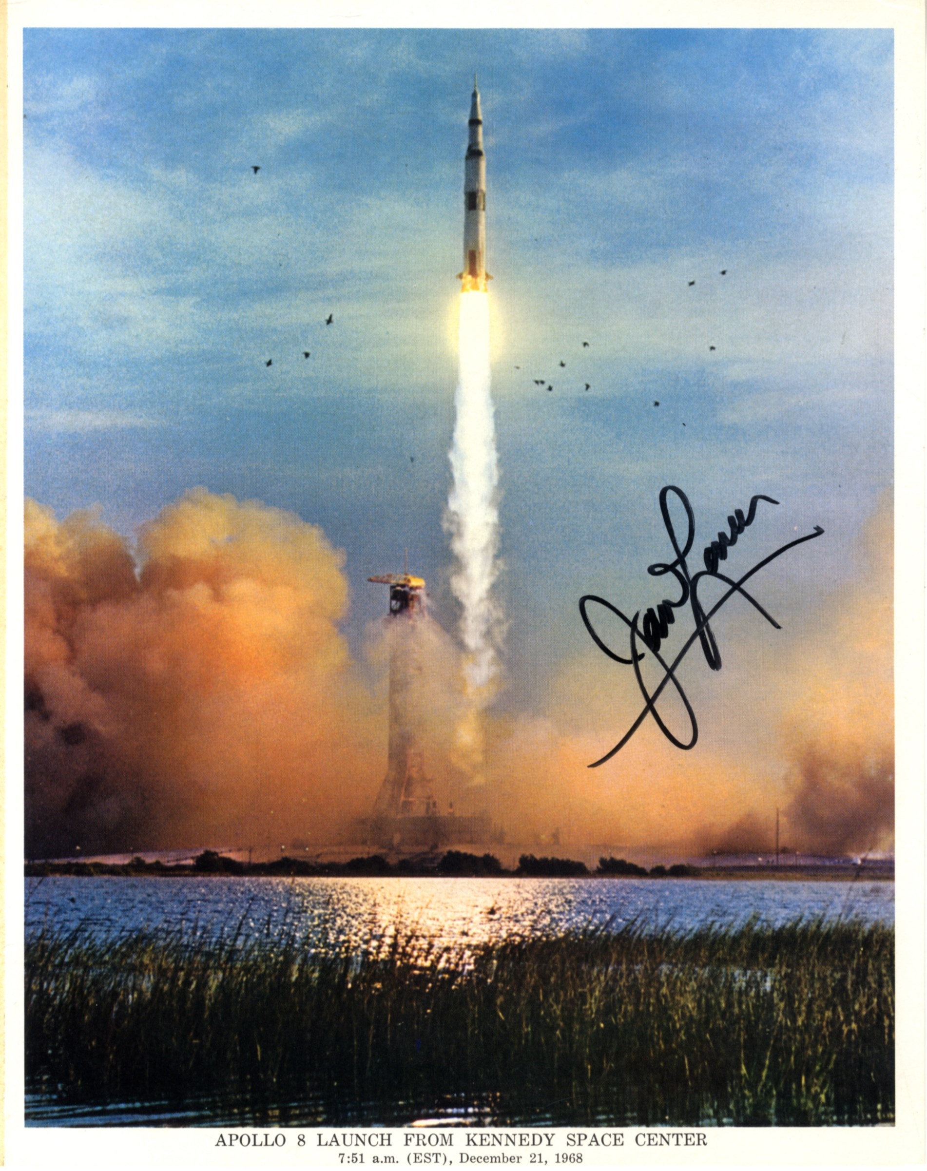 APOLLO ROCKET LAUNCHES: A good selection of individually signed 8 x 10 photographs by various