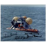 APOLLO XII: Signed colour 10 x 8 by the three crew members of Apollo XII individually,