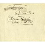 RESPIGHI OTTORINO: (1879-1936) Italian Composer. A good A.M.Q.S.