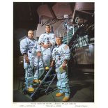 APOLLO VIII: Signed colour 8 x 10 photograph by all three members of the Apollo VIII crew