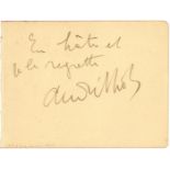 ARTISTS: Selection of signed cards and album pages by various artists and sculptors of the 20th