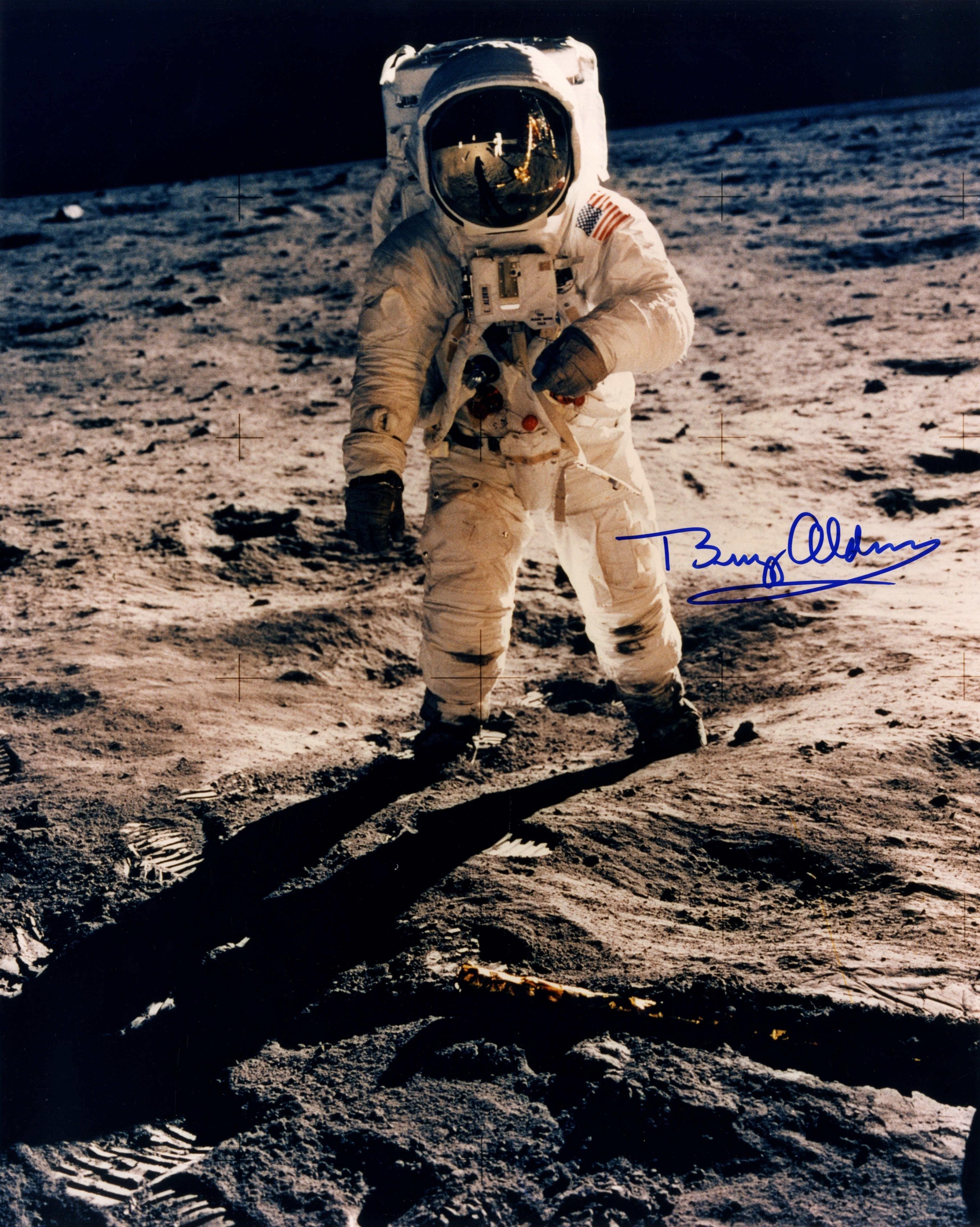 ALDRIN BUZZ: (1930- ) American Astronaut, Lunar Module Pilot of Apollo XI (1969).