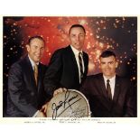 APOLLO XIII: A good signed colour 10 x 8 photograph by all three crew members of the ill-fated