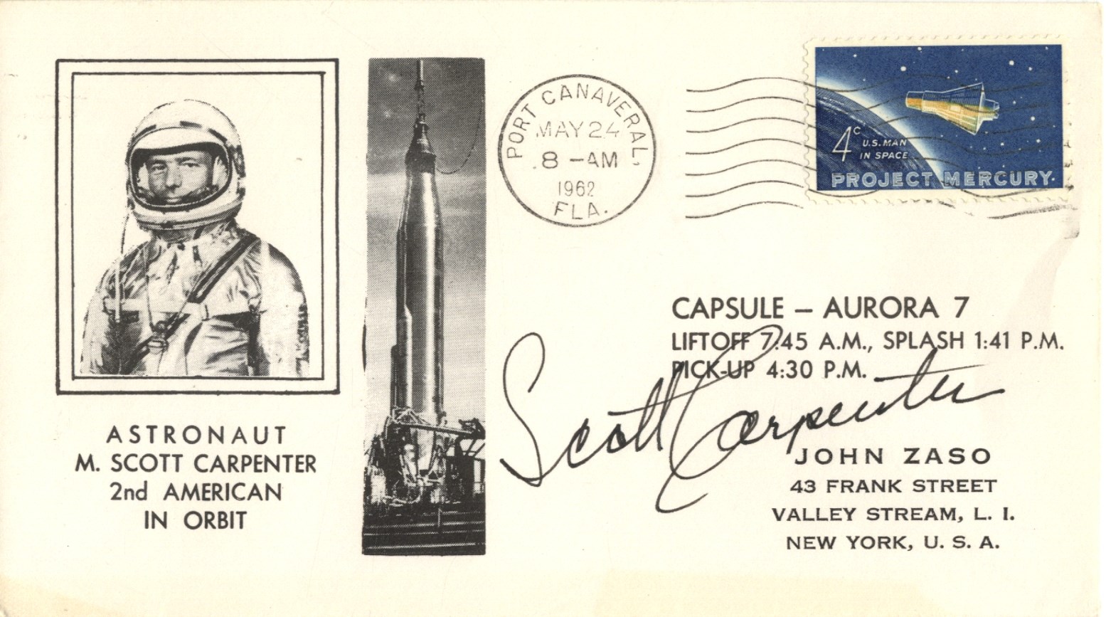 MERCURY SEVEN: Selection of individually signed Commemorative Covers by various members of the