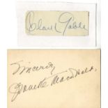 SAN FRANCISCO: Individual ink signatures by Clark Gable (1901-1960, American Actor,