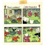 RUPERT BEAR: An original four panel drawing by artist John Harrold,