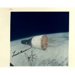 GEMINI VII: Signed colour 10 x 8 photograph by the two crew members of Gemini VII individually,