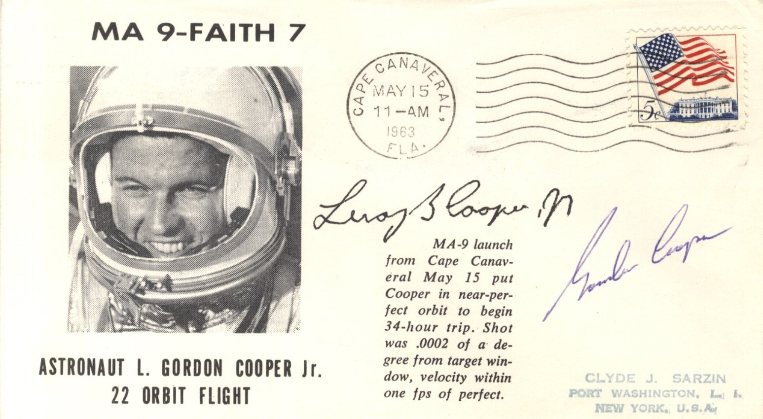 MERCURY SEVEN: Selection of individually signed Commemorative Covers by various members of the - Image 3 of 6