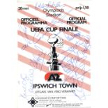 IPSWICH TOWN: An official 8vo printed souvenir programme for the UEFA Cup Final Second Leg,