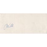 ALI MUHAMMAD: (1942-2016) American Boxer, World Heavyweight Champion. Bold blue ink signature ('M.