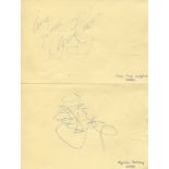 ABBA: Individual signed album pages by the two female members of the Swedish pop group,