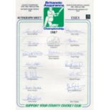 CRICKET: Selection of multiple signed team sheets and letterheads by various English County Cricket