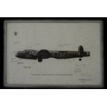 DAMBUSTERS THE: A colour 20 x 14 Limited Edition print of an Avro Lancaster aircraft of 617