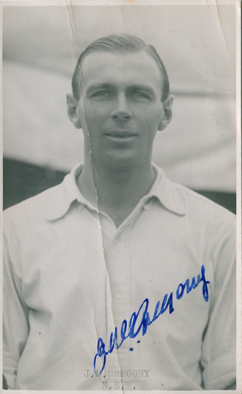 GREGORY JACK: (1895-1973) Australian Cricketer.