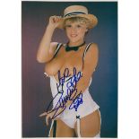 GLAMOUR: Selection of signed colour 8 x 10 photographs by various glamour and fashion models,