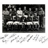 ENGLAND FOOTBALL: An excellent signed 12 x 10 photograph by ten members of the England World Cup