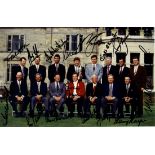 GOLF: An excellent multiple signed colour 12 x 8 photograph by various golfers,