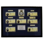 617 SQUADRON: An extremely rare,complete set of vintage signed cards