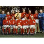 ENGLAND FOOTBALL: Signed colour 12 x 16 photograph by seven members of the England football team