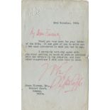 WORLD WAR II: Selection of signed pieces, cards, a few letterheads etc.