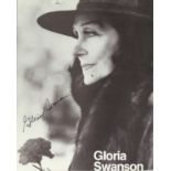 SWANSON GLORIA: (1899-1983) American Actress, an Academy Award nominee. Signed 8 x 11.