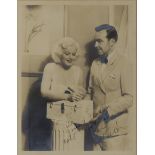 HARLOW JEAN: (1911-1937) American Actress & Sex Symbol. Rare vintage signed and inscribed sepia 7.