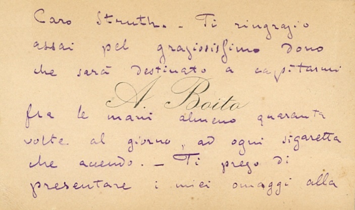 BOITO ARRIGO: (1842-1918) Italian Composer, Poet and Novelist. A.N.S.