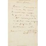VERDI GIUSEPPE: (1813-1901) Italian Composer. A.L.S., G. Verdi, one page, 8vo, n.p. (Paris), n.d.