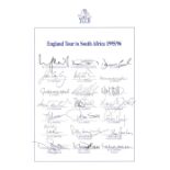 ENGLAND CRICKET: Selection of official signed 4to teamsheets (most complete) by various England
