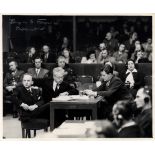NUREMBERG TRIALS: Selection of signed clipped pieces, cards,